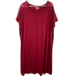 Honeylove Women's Blisswear Nightshirt Mesh Across Shoulders